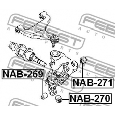 NAB-270 FEBEST Сайленблок задней цапфы