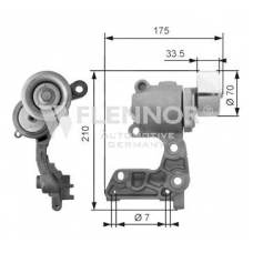 FS99471 FLENNOR Натяжной ролик, поликлиновой  ремень