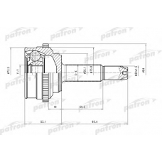 PCV1527 PATRON Шарнирный комплект, приводной вал