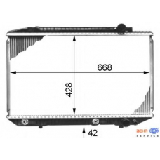 8MK 376 712-521 HELLA Радиатор, охлаждение двигателя