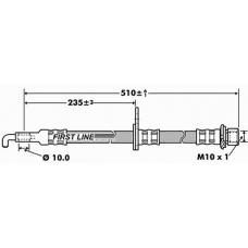 FBH7418 FIRST LINE Тормозной шланг