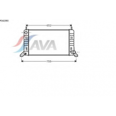 FDA2080 AVA Радиатор, охлаждение двигателя