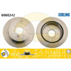 6060242 GIRLING Тормозной диск
