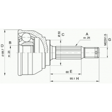 CVJ5061.10 OPEN PARTS Шарнирный комплект, приводной вал