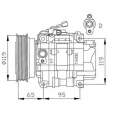 32166 NRF Компрессор, кондиционер