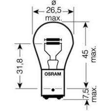 7537-02B OSRAM Лампа накаливания, фонарь указателя поворота; ламп