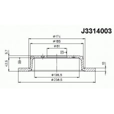 J3314003 NIPPARTS Тормозной диск