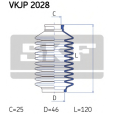 VKJP 2028 SKF Комплект пылника, рулевое управление