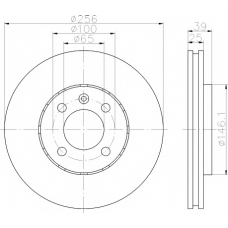 8DD 355 110-621 HELLA PAGID Тормозной диск