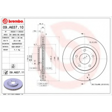 09.A637.10 BREMBO Тормозной диск