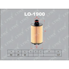 LO1900 LYNX Фильтр масляный