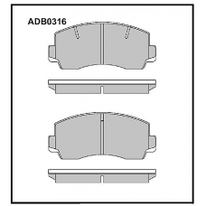 ADB0316 Allied Nippon Тормозные колодки