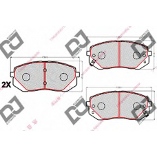 BP2164 DJ PARTS Комплект тормозных колодок, дисковый тормоз