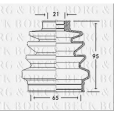 BCB2687 BORG & BECK Пыльник, приводной вал