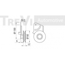 SK791188 SK Натяжной ролик, клиновой ремень