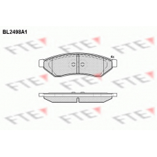 BL2498A1 FTE Комплект тормозных колодок, дисковый тормоз