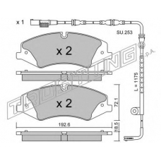 853.0W TRUSTING Комплект тормозных колодок, дисковый тормоз