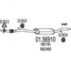 01.56910 MTS Средний глушитель выхлопных газов