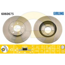 6060675 GIRLING Тормозной диск