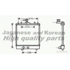 K453-29 ASHUKI Радиатор, охлаждение двигателя