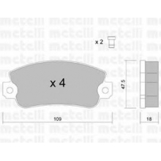 22-0033-1 METELLI Комплект тормозных колодок, дисковый тормоз