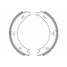 33944 SPIDAN Комплект тормозных колодок, стояночная тормозная с