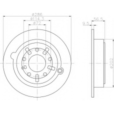 8DD 355 106-211 HELLA Тормозной диск