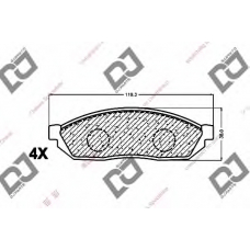 BP1271 DJ PARTS Комплект тормозных колодок, дисковый тормоз