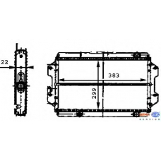 8MK 376 716-401 HELLA Радиатор, охлаждение двигателя