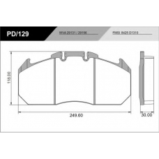 PD/129-K09_HD PRO FRAS-LE Комплект тормозных колодок, дисковый тормоз