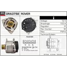 DRA3758 DELCO REMY Генератор