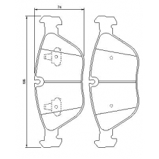 0 986 424 649 BOSCH Комплект тормозных колодок, дисковый тормоз