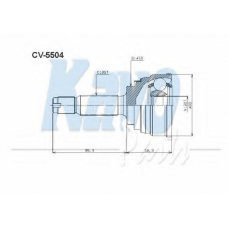 CV-5504 KAVO PARTS Шарнирный комплект, приводной вал