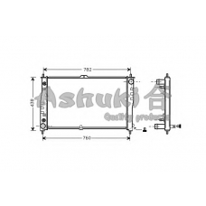 I250-17 ASHUKI Радиатор, охлаждение двигателя