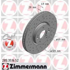 285.3516.52 ZIMMERMANN Тормозной диск