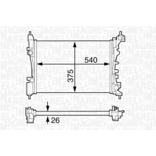 350213130100 MAGNETI MARELLI Радиатор, охлаждение двигателя