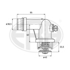 350068 ERA Термостат, охлаждающая жидкость