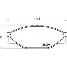 MDB81535 MINTEX Комплект тормозных колодок, дисковый тормоз