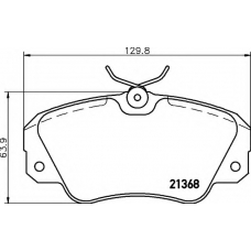 8DB 355 017-771 HELLA Комплект тормозных колодок, дисковый тормоз