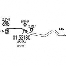01.52180 MTS Средний глушитель выхлопных газов