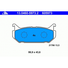 13.0460-5973.2 ATE Комплект тормозных колодок, дисковый тормоз