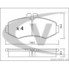 V30-8155 VEMO/VAICO Комплект тормозных колодок, дисковый тормоз