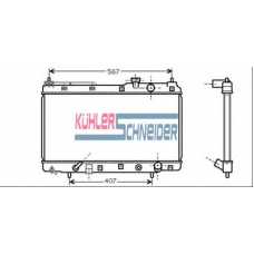 0100231 KUHLER SCHNEIDER Радиатор, охлаждение двигател