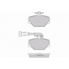 12-0693 E.T.F. Комплект тормозных колодок, дисковый тормоз