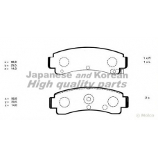 N011-86 ASHUKI Комплект тормозных колодок, дисковый тормоз