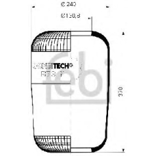 15032 FEBI Сильфон пневматической рессоры