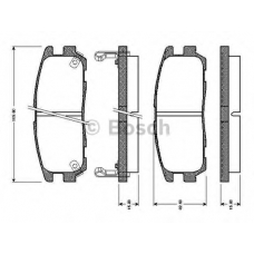 0 986 TB2 237 BOSCH Комплект тормозных колодок, дисковый тормоз