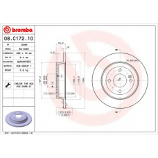 08.C172.10 BREMBO Тормозной диск