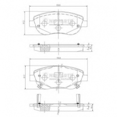 N3602135 NIPPARTS Комплект тормозных колодок, дисковый тормоз