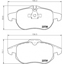 8DB 355 009-311 HELLA PAGID Комплект тормозных колодок, дисковый тормоз